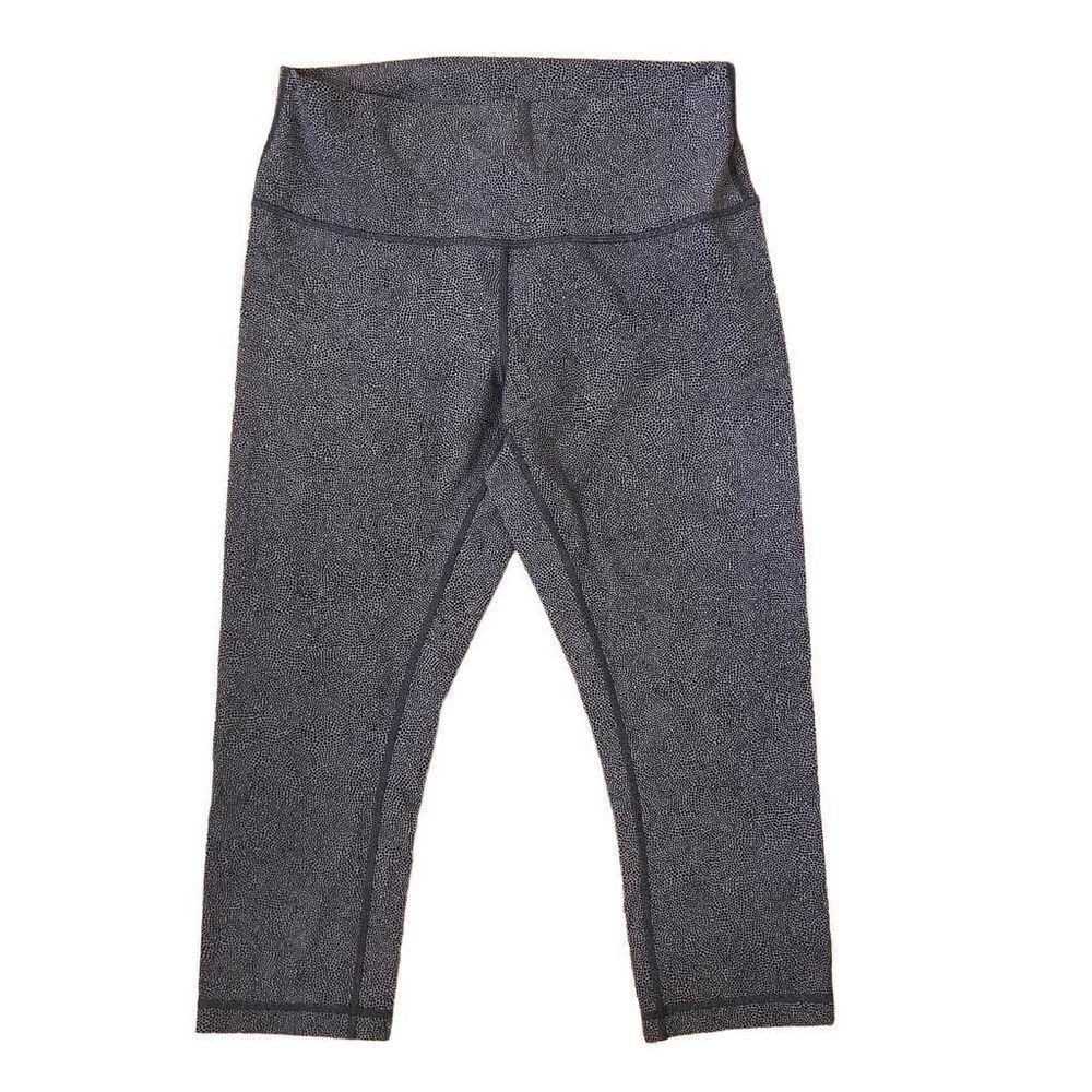 Lululemon Wunder Under Crop Hi-Rise Full-On Luxtreme 21" Lavender Black Dot 12